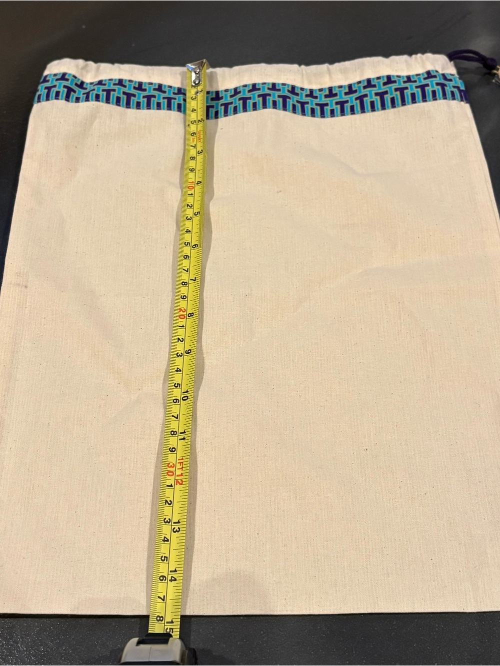 Tory Burch Drawstring Dust Bags Set Of 2 Blue Logo Trim Shoe Travel Storage - Picture 7 of 12
